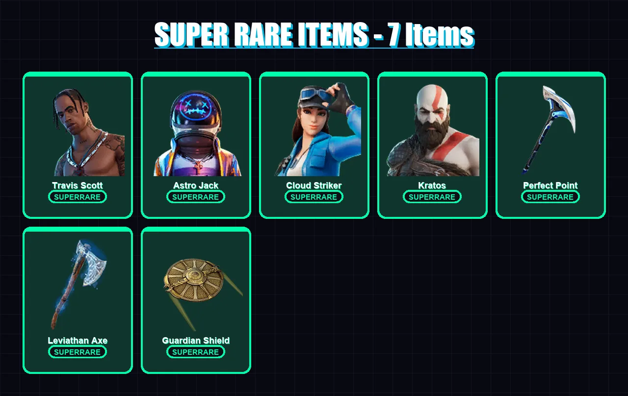 [SWITCH/XBOX/PC] | Travis Scott | Astro Jack | Cloud Striker | Kratos | Predator | 67 skin | 70 pickaxe | 52 emote | 64 glider | Lv647