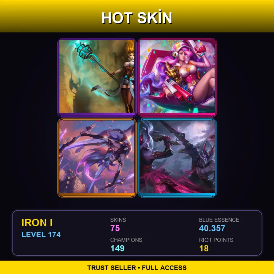 LAS | Lv174 | Iron I | 75 Skin | 149 Champ