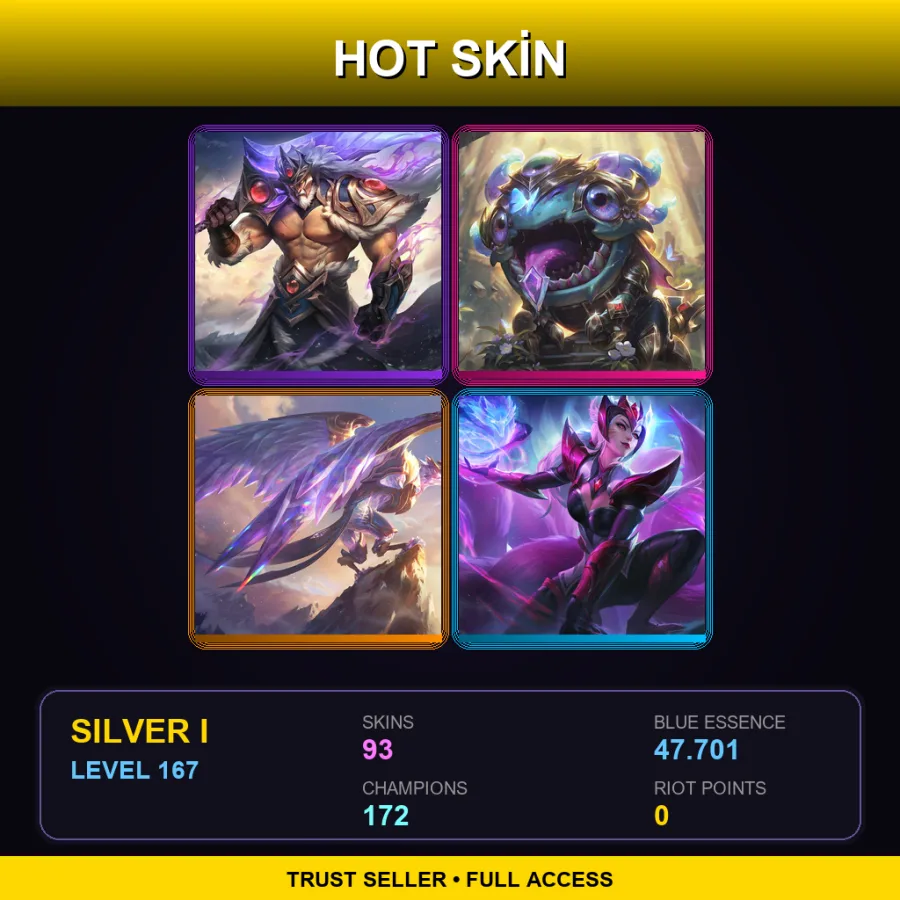 VN | Lv167 | Silver I | 93 Skin | 172 Champ