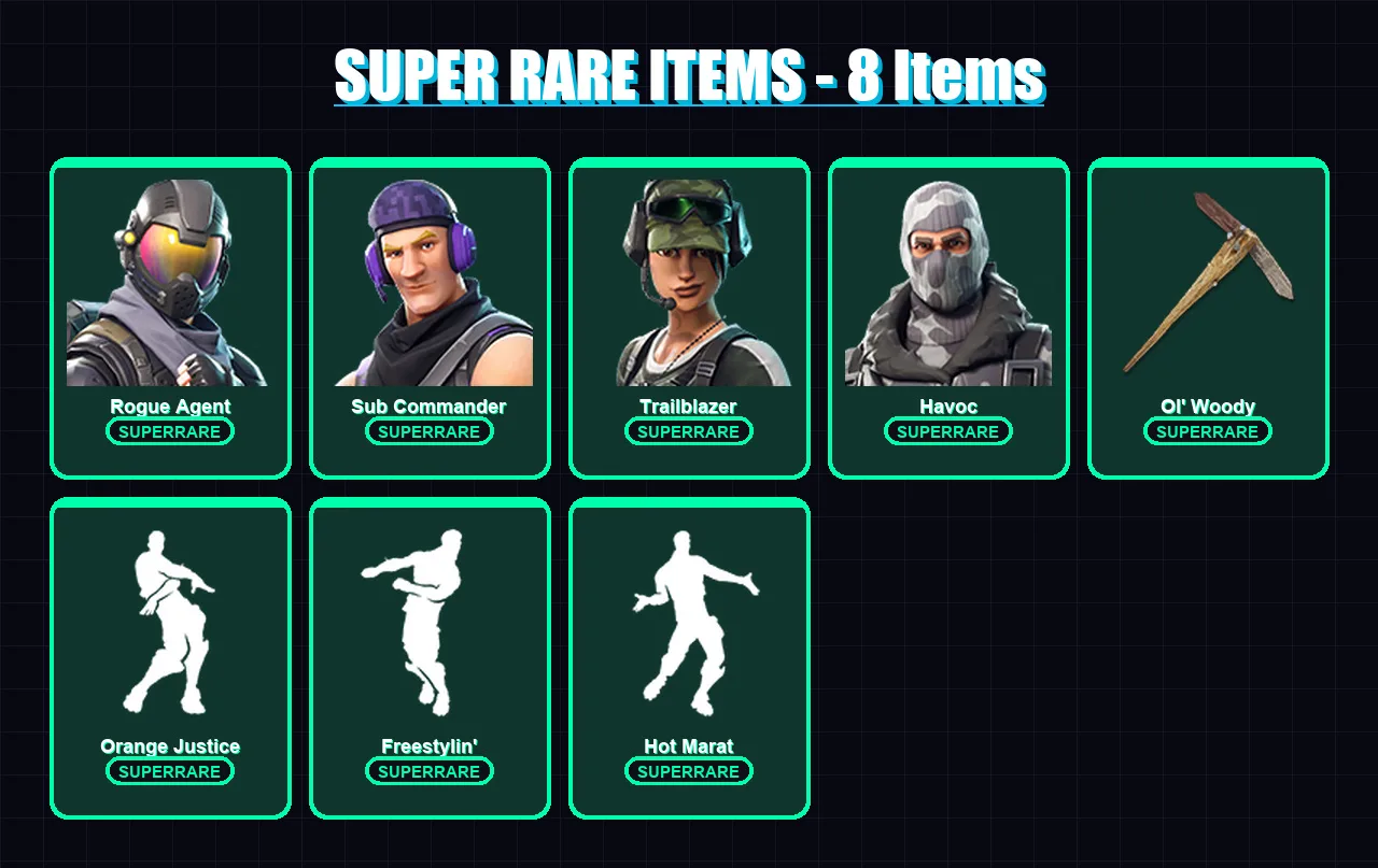 [PC/PSN] | Rogue Agent | Sub Commander | Trailblazer | Havoc | Drift | 26 skin | 44 pickaxe | 38 emote | 37 glider | Lv523
