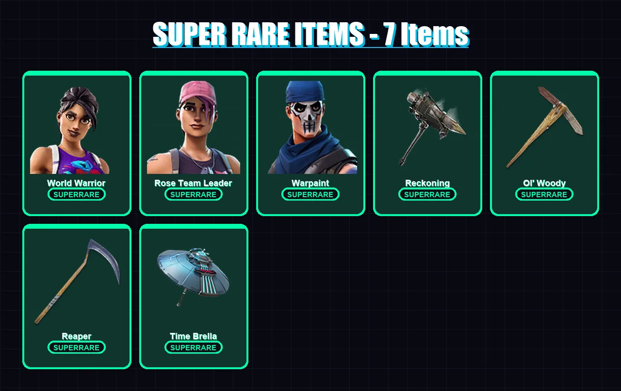 [PS4/PS5/PC] | World Warrior | Rose Team Leader | Warpaint | Hybrid | Vendetta | 68 skin | 62 pickaxe | 93 emote | 70 glider | Lv1021