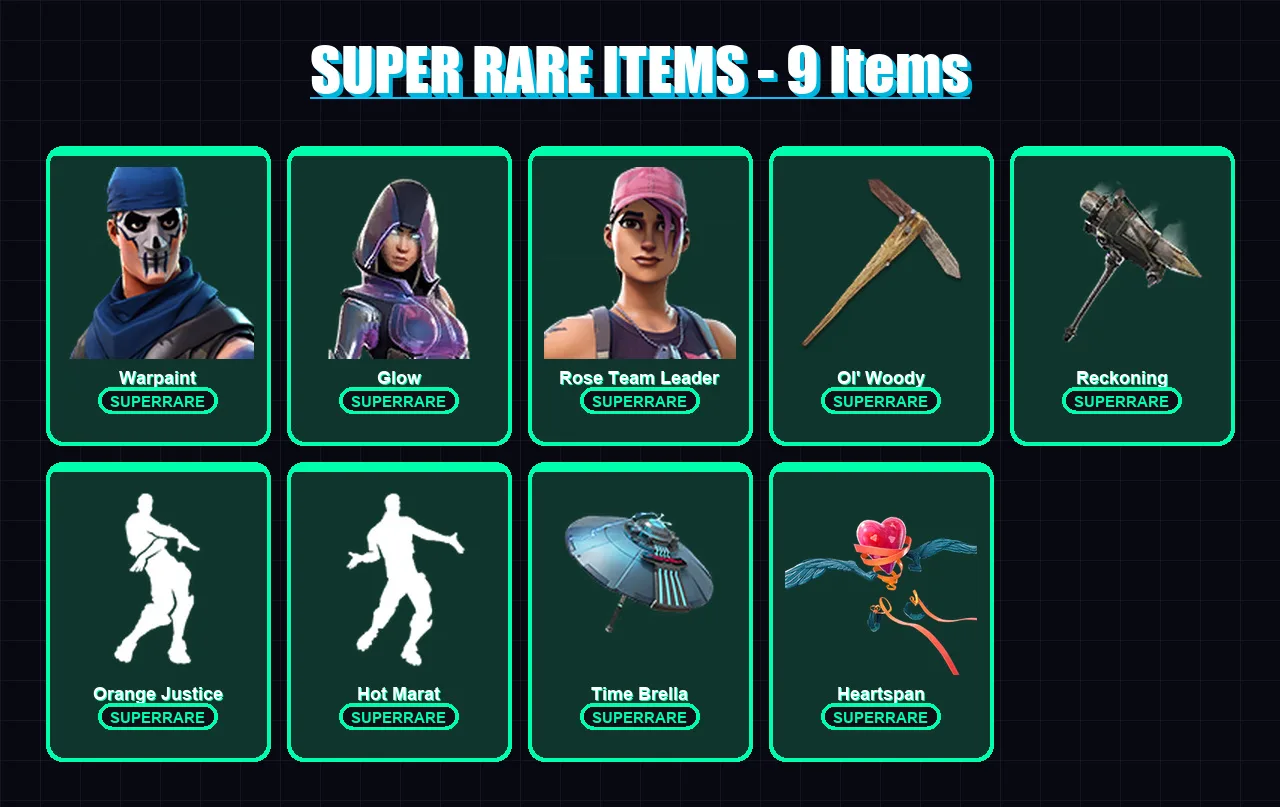 [PC/XBOX/PSN] | Warpaint | Glow | Rose Team Leader | Zenith | Sentinel | 162 skin | 155 pickaxe | 136 emote | 153 glider | Lv2262