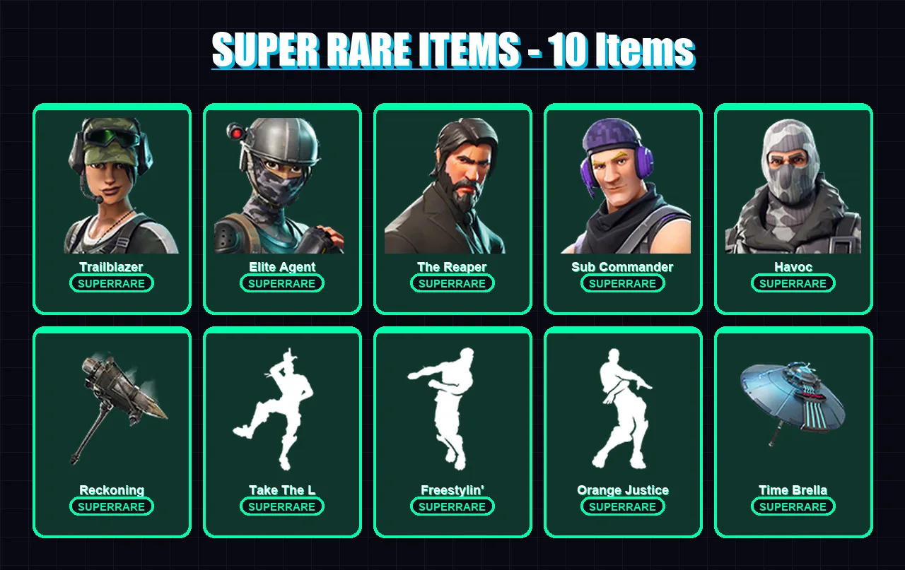 [PC/XBOX/PSN] | Trailblazer | Elite Agent | The Reaper | Sub Commander | Havoc | 24 skin | 25 pickaxe | 27 emote | 28 glider | Lv489