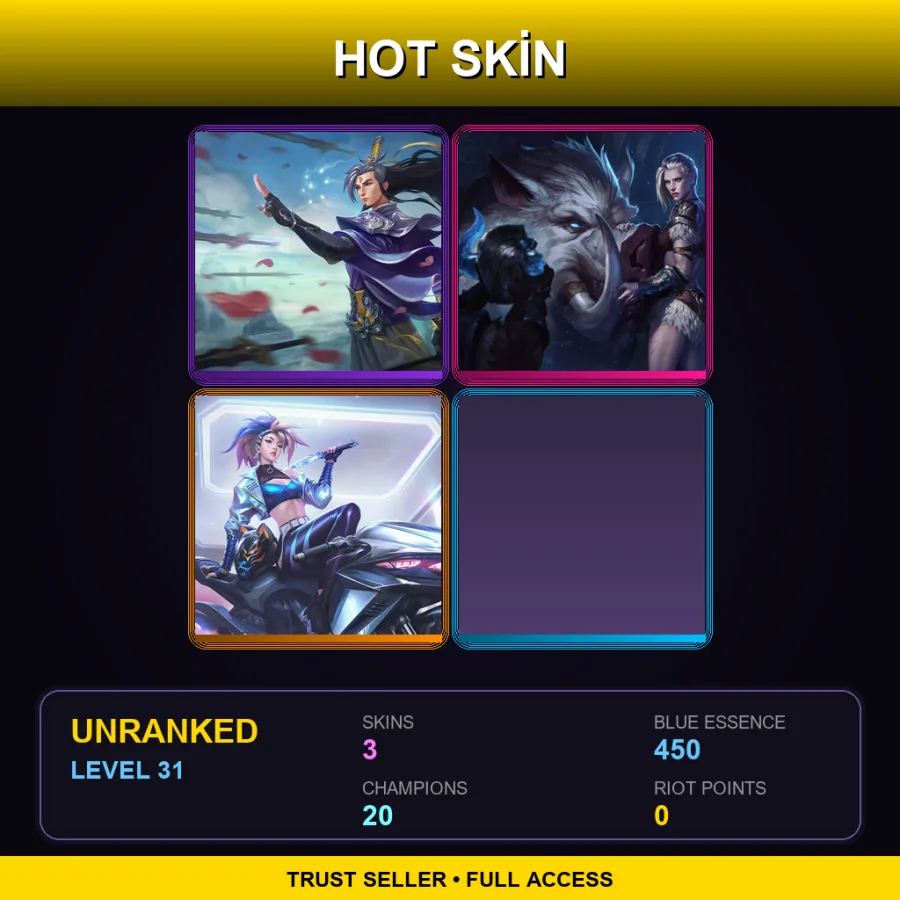 LAS | Lv31 | Unranked | 3 Skin | 20 Champ