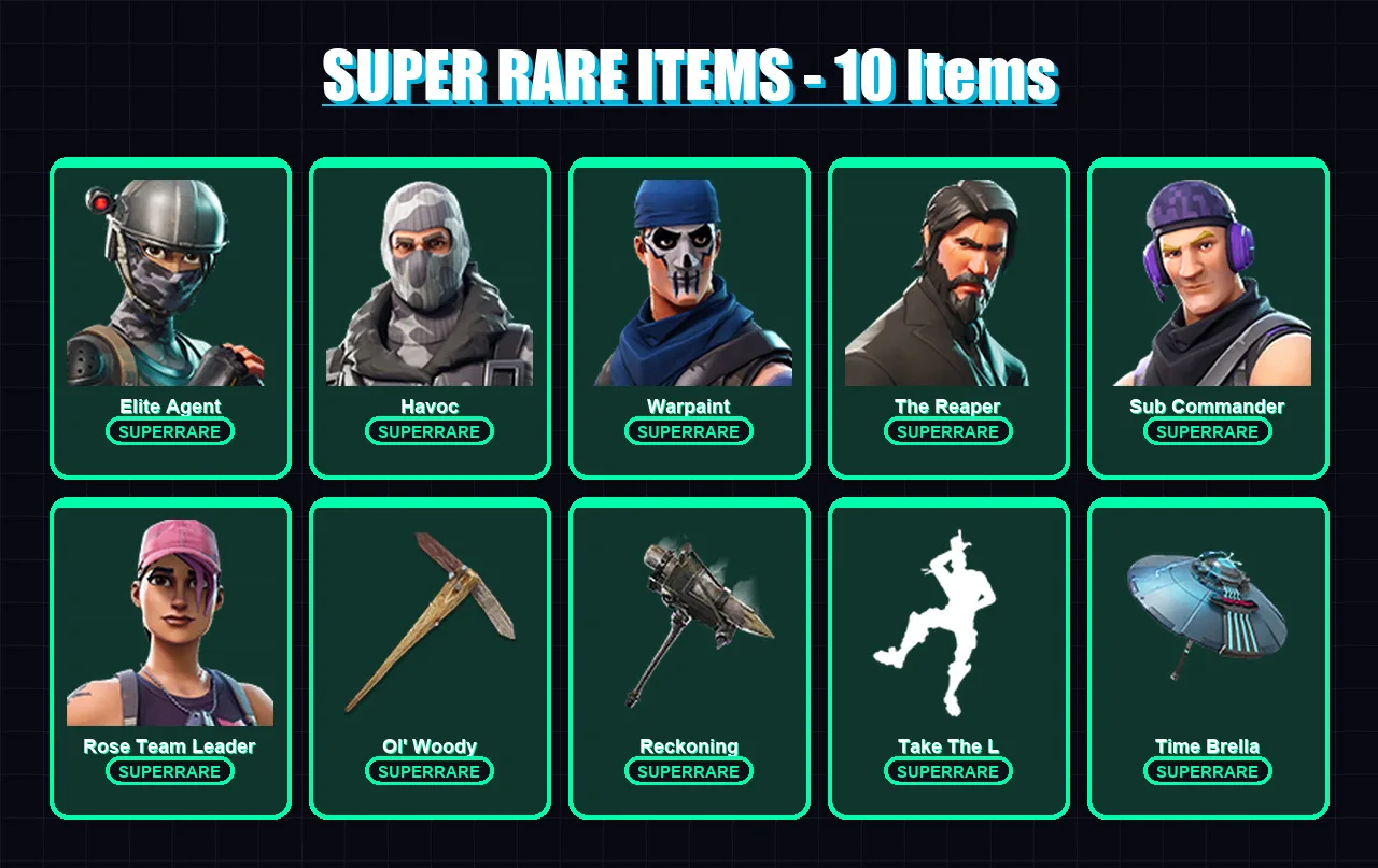 [PC/XBOX/PSN] | Elite Agent | Havoc | Warpaint | The Reaper | Sub Commander | 29 skin | 34 pickaxe | 28 emote | 34 glider | Lv458 — Fortnite account