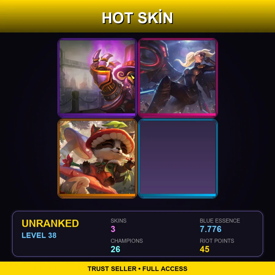 EUNE | Lv38 | Unranked | 3 Skin | 26 Champ — Superb Villain Veigar