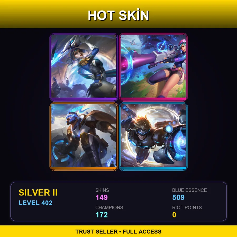 EUNE | Lv402 | Silver II | 149 Skin | 172 Champ