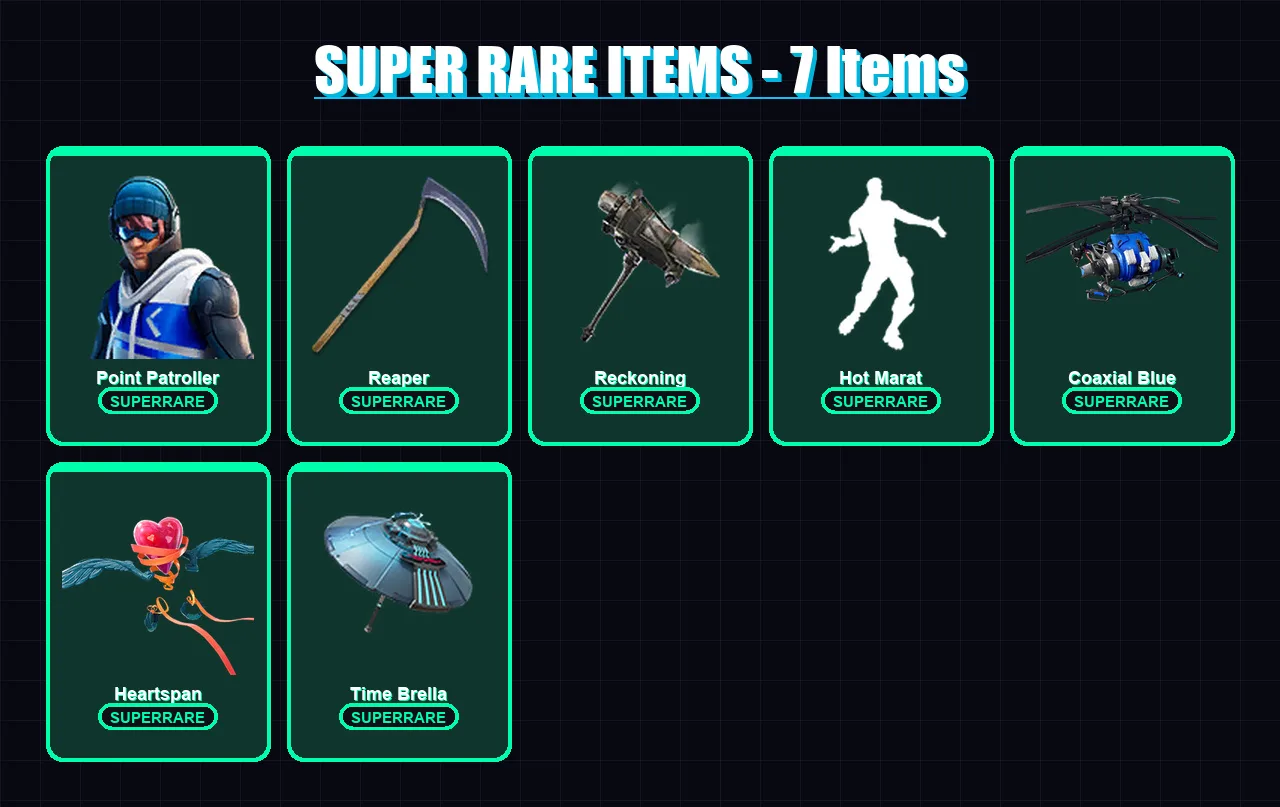 [PS4/PS5/PC] | Point Patroller | Rox | Dire | Ultima Knight | Lynx | 148 skin | 159 pickaxe | 149 emote | 138 glider | Lv1884
