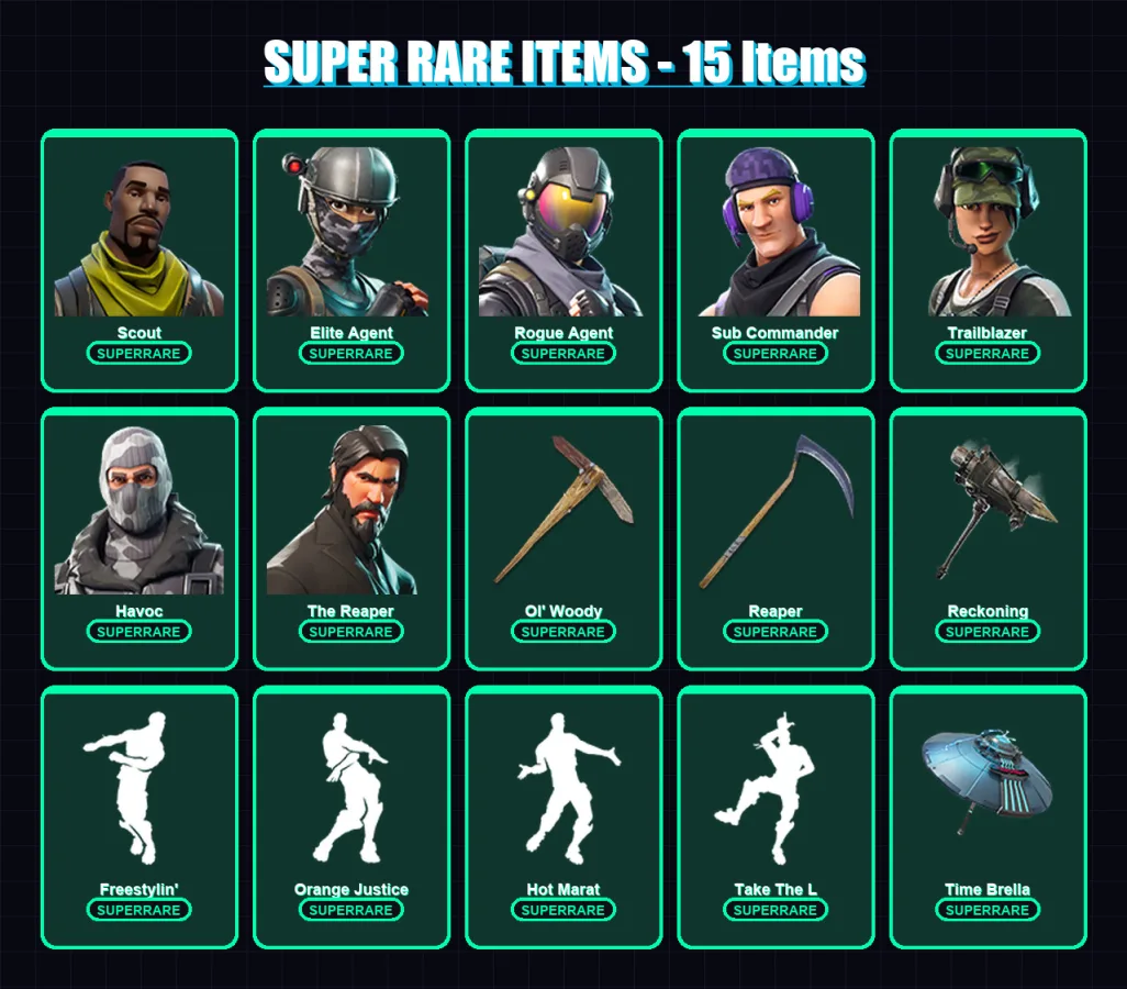 [PC/PSN] | Scout | Elite Agent | Rogue Agent | Sub Commander | Trailblazer | 146 skin | 88 pickaxe | 88 emote | 83 glider | Lv1313