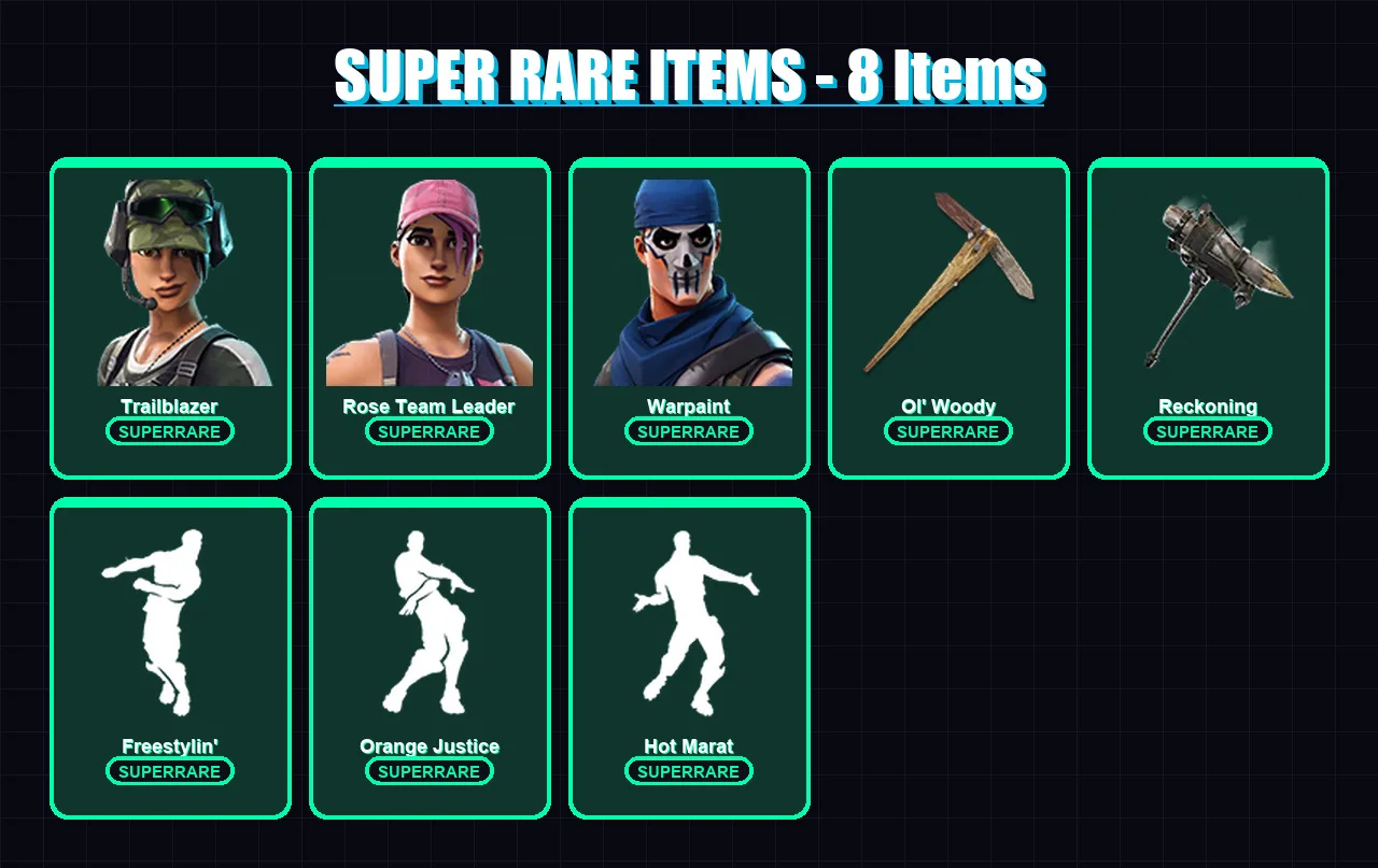 [PC/XBOX/PSN] | Trailblazer | Rose Team Leader | Warpaint | Calamity | A.I.M. | 24 skin | 28 pickaxe | 43 emote | 31 glider | Lv392 — Fortnite account
