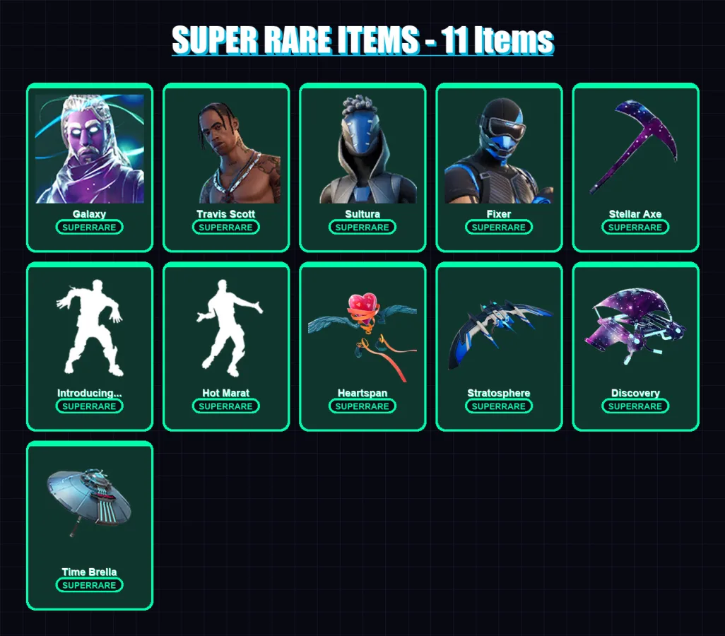 [PS4/PS5/XBOX/PC] | Galaxy | Travis Scott | Sultura | Fixer | Deadpool | 75 skin | 102 pickaxe | 82 emote | 104 glider | Lv1463