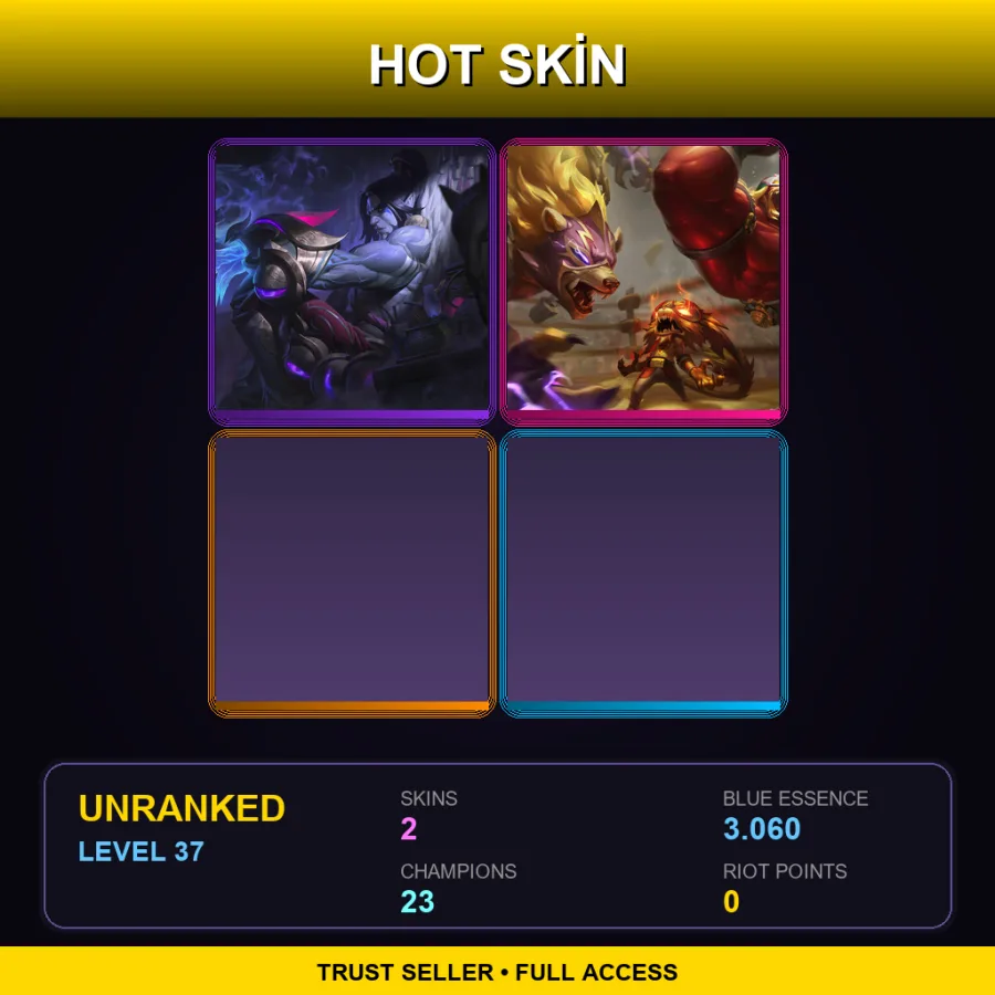 EUNE | Lv37 | Unranked | 2 Skin | 23 Champ — Unranked / Smurf League of Legends
