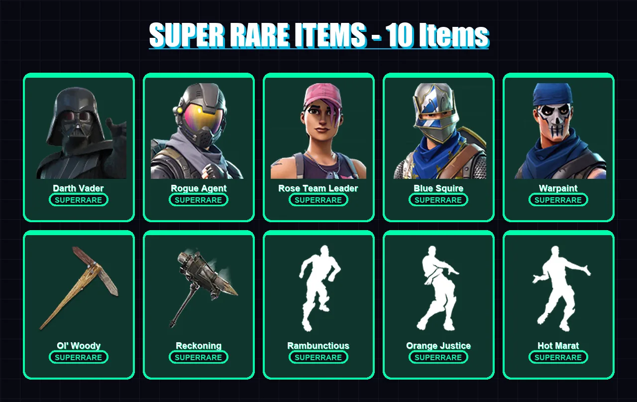 [PC/PSN] | Darth Vader | Rogue Agent | Rose Team Leader | Blue Squire | Warpaint | 49 skin | 42 pickaxe | 51 emote | 43 glider | Lv384