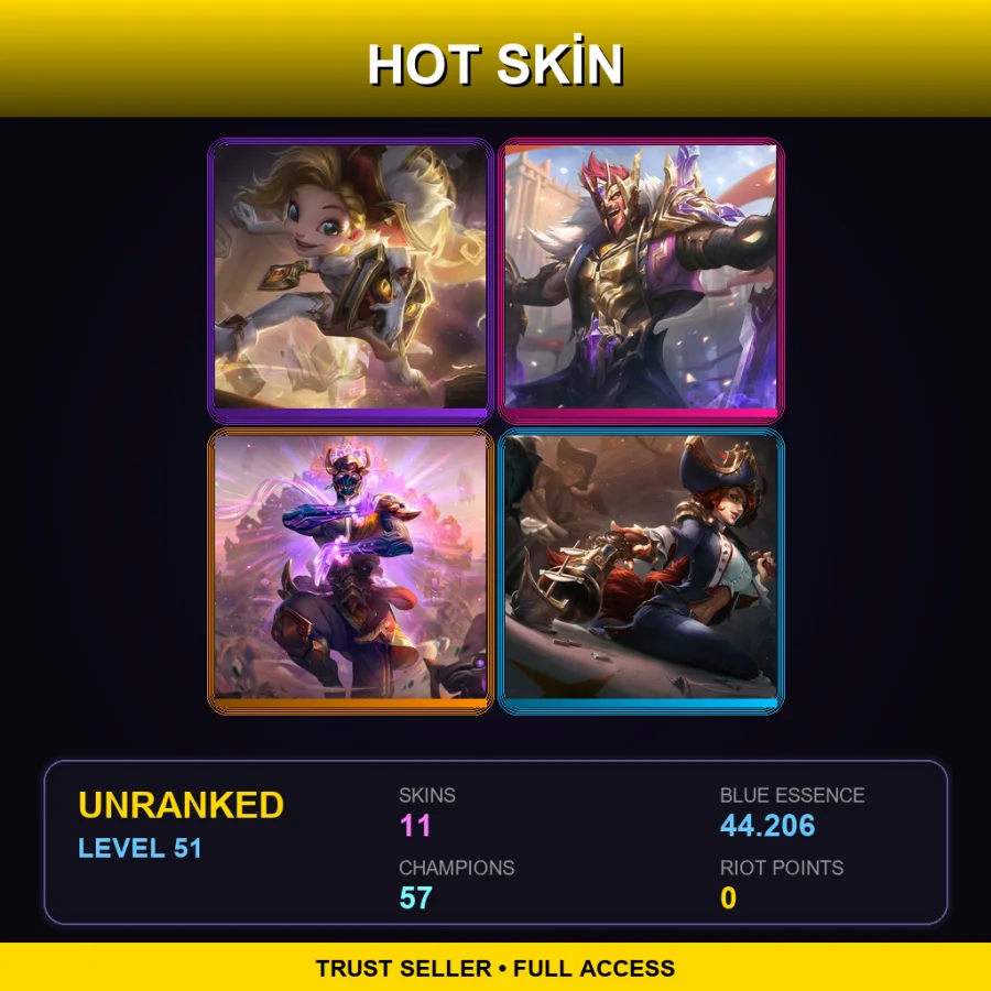 LAN | Lv51 | Unranked | 11 Skin | 57 Champ — Primordian Aatrox