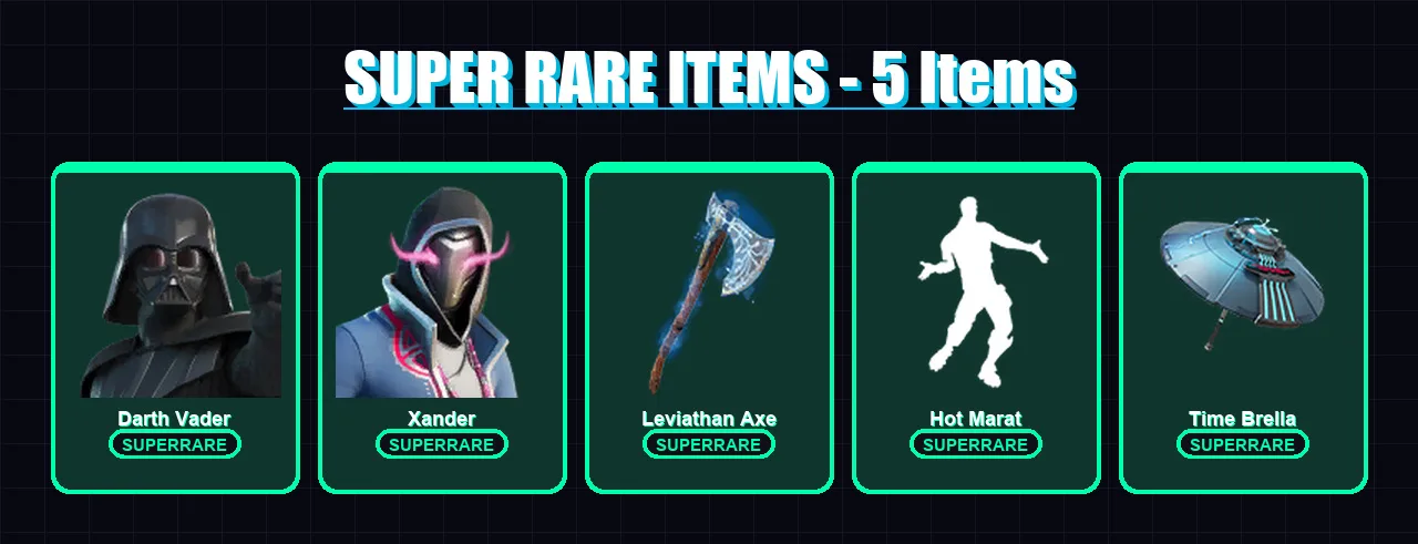 [PC/XBOX/PSN] | Darth Vader | Xander | Joltara | Hybrid | Eternal Knight | 189 skin | 266 pickaxe | 198 emote | 225 glider | Lv5356