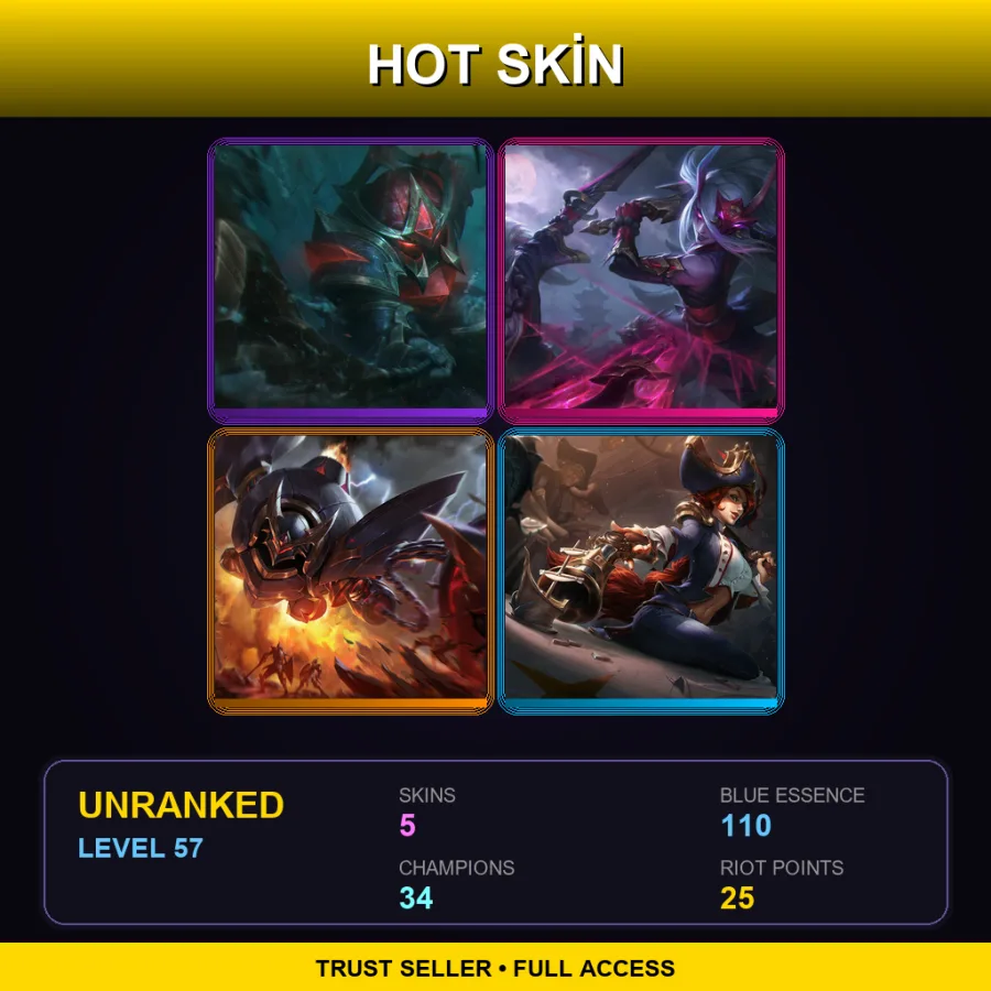 LAS | Lv57 | Unranked | 5 Skin | 34 Champ