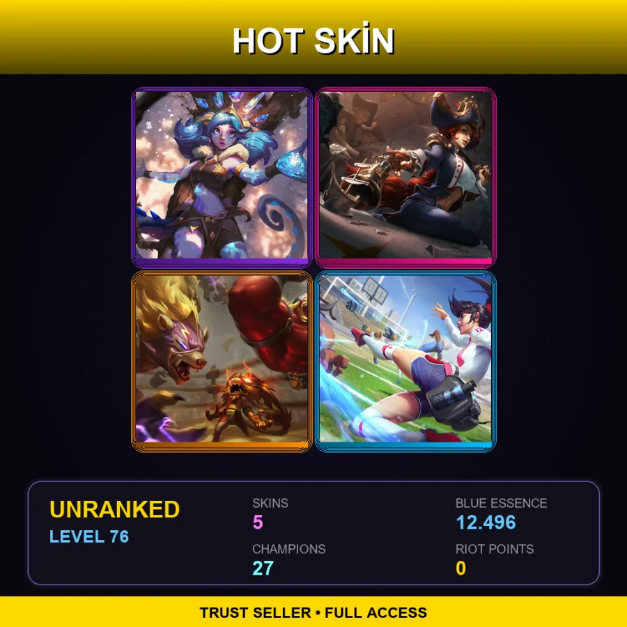 EUNE | Winter Wonder Neeko | Waterloo Miss Fortune | El Macho Mundo | All-star Akali | 5 Skin | 27 Champ | Lv76