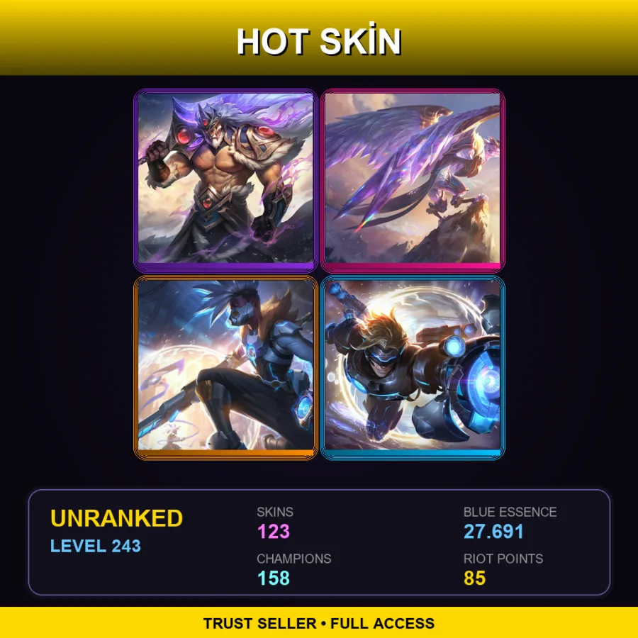 BR | Lv243 | Unranked | 123 Skin | 158 Champ
