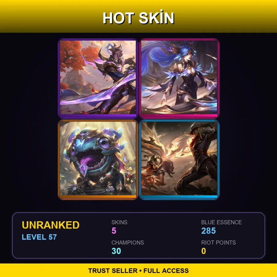 OCE | Lv57 | Unranked | 5 Skin | 30 Champ