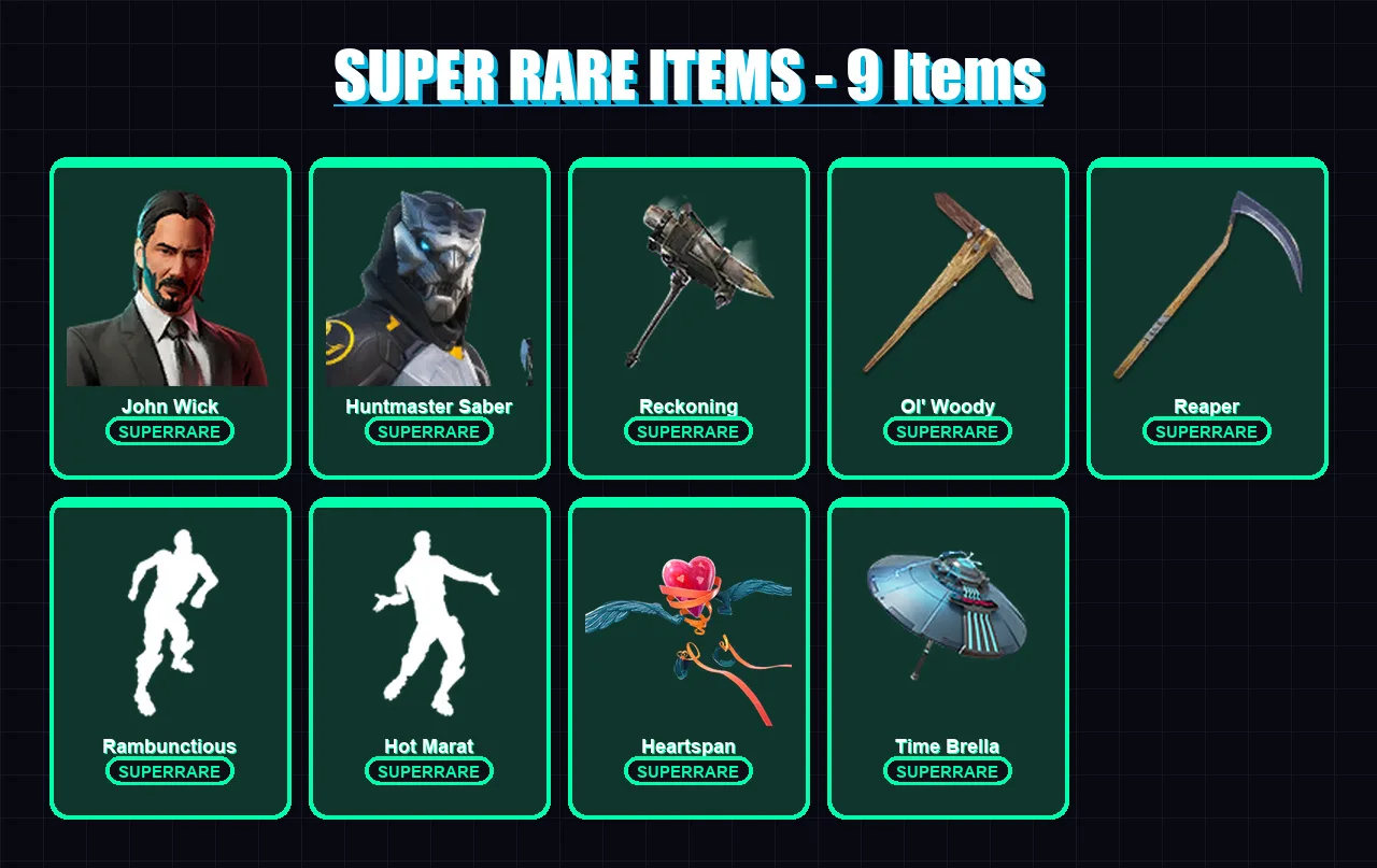 [PC] | John Wick | Huntmaster Saber | Kado Thorne | Sentinel | Frozen Raven | 238 skin | 195 pickaxe | 176 emote | 139 glider | Lv1348