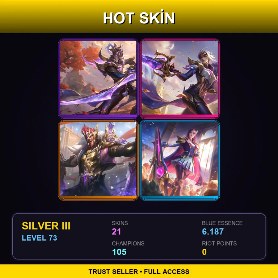 VN | Lv73 | Silver III | 21 Skin | 105 Champ