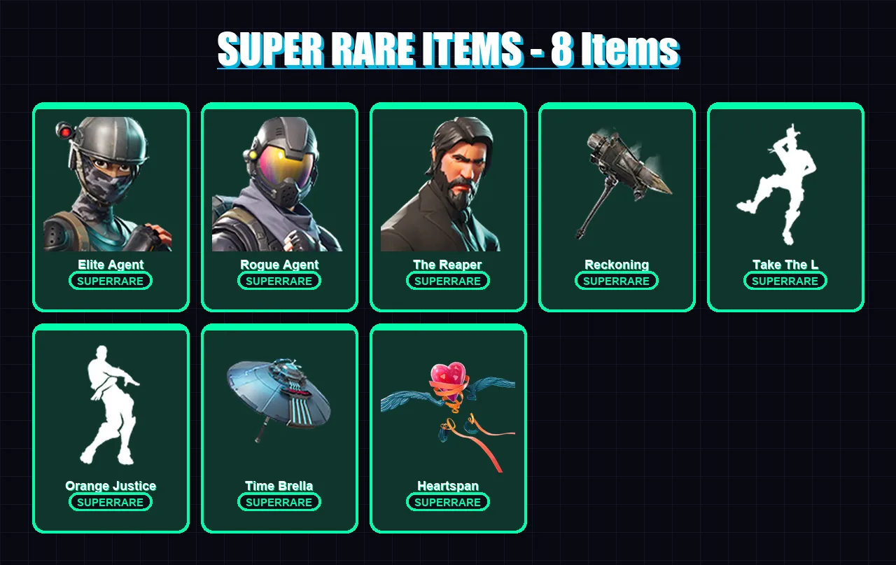 [PC/XBOX/PSN] | Elite Agent | Rogue Agent | The Reaper | Spectra Knight | Dark Voyager | 69 skin | 66 pickaxe | 69 emote | 83 glider | Lv1068