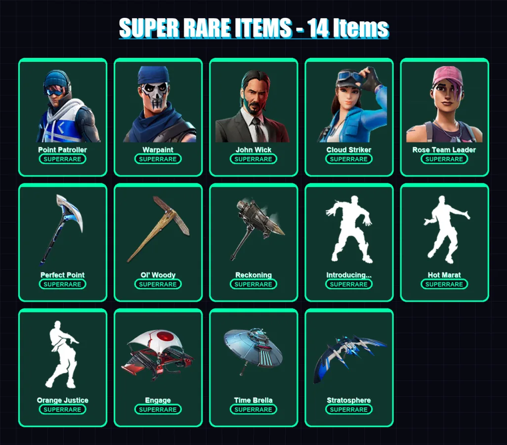 [PS4/PS5/XBOX/PC] | Point Patroller | Warpaint | John Wick | 200 skin | Lv3098