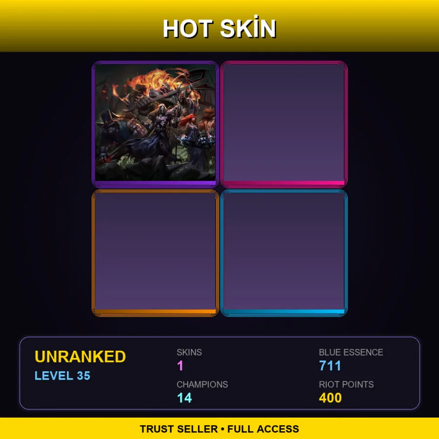 LAN | Lv35 | Unranked | 1 Skin | 14 Champ