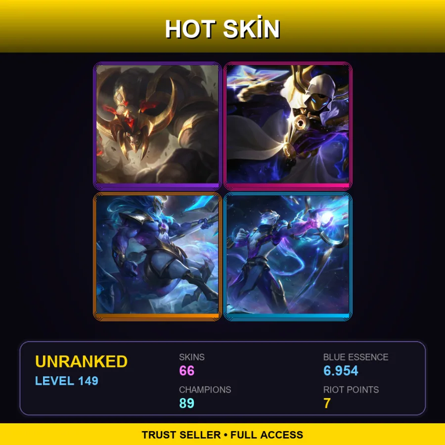 VN | Lv149 | Unranked | 66 Skin | 89 Champ — Arcane Inventor Jayce