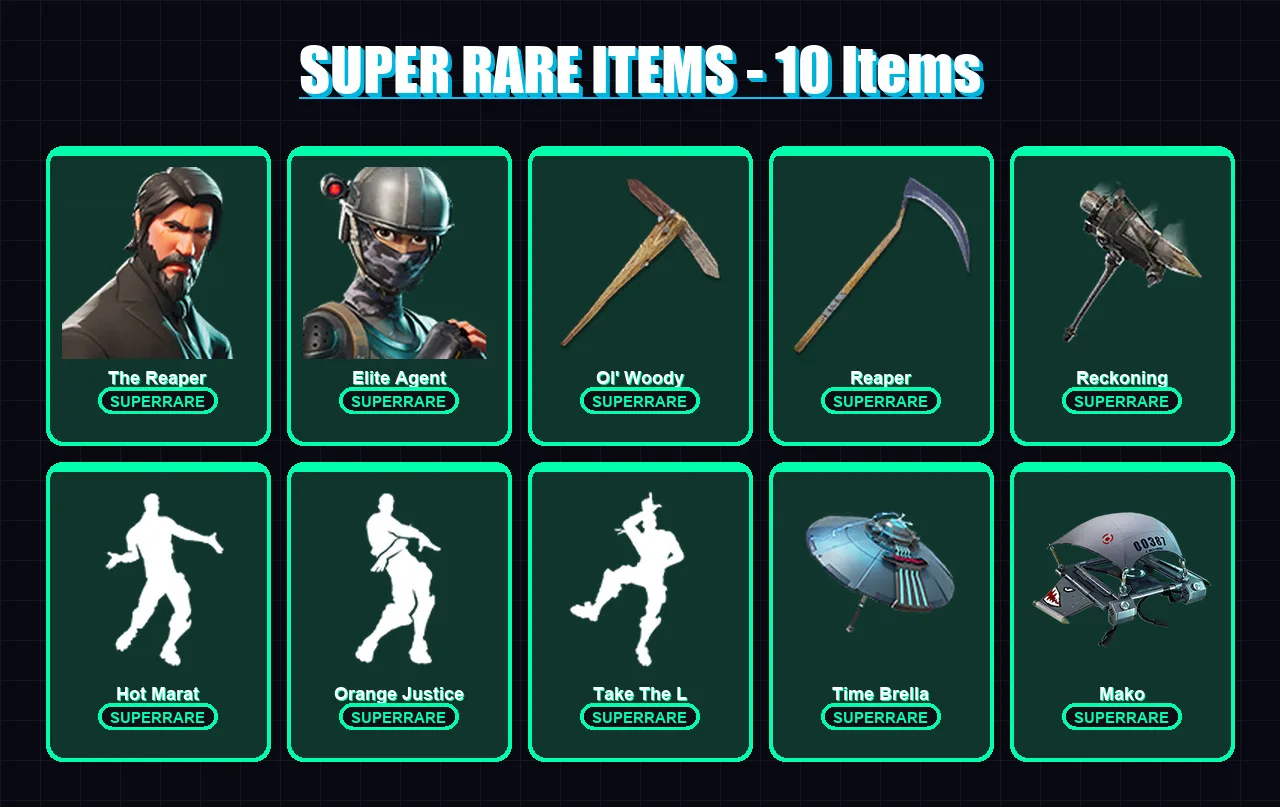 [PC/XBOX/PSN] | The Reaper | Elite Agent | Enforcer | Firebrand | Lynx | 104 skin | 76 pickaxe | 85 emote | 80 glider | Lv1051