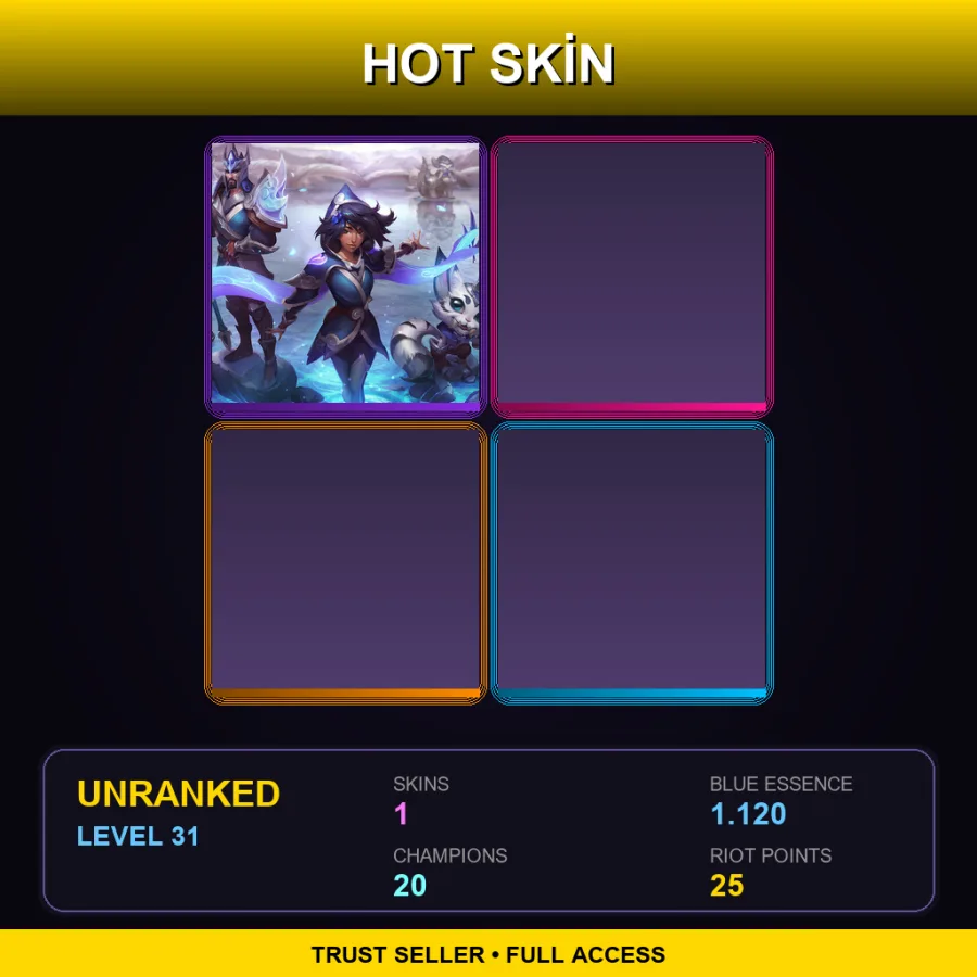 JP | Lv31 | Unranked | 1 Skin | 20 Champ