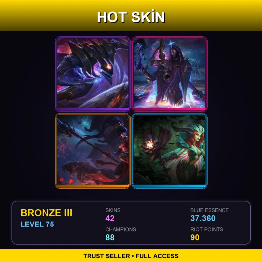 TR | Lv75 | Bronze III | 42 Skin | 88 Champ