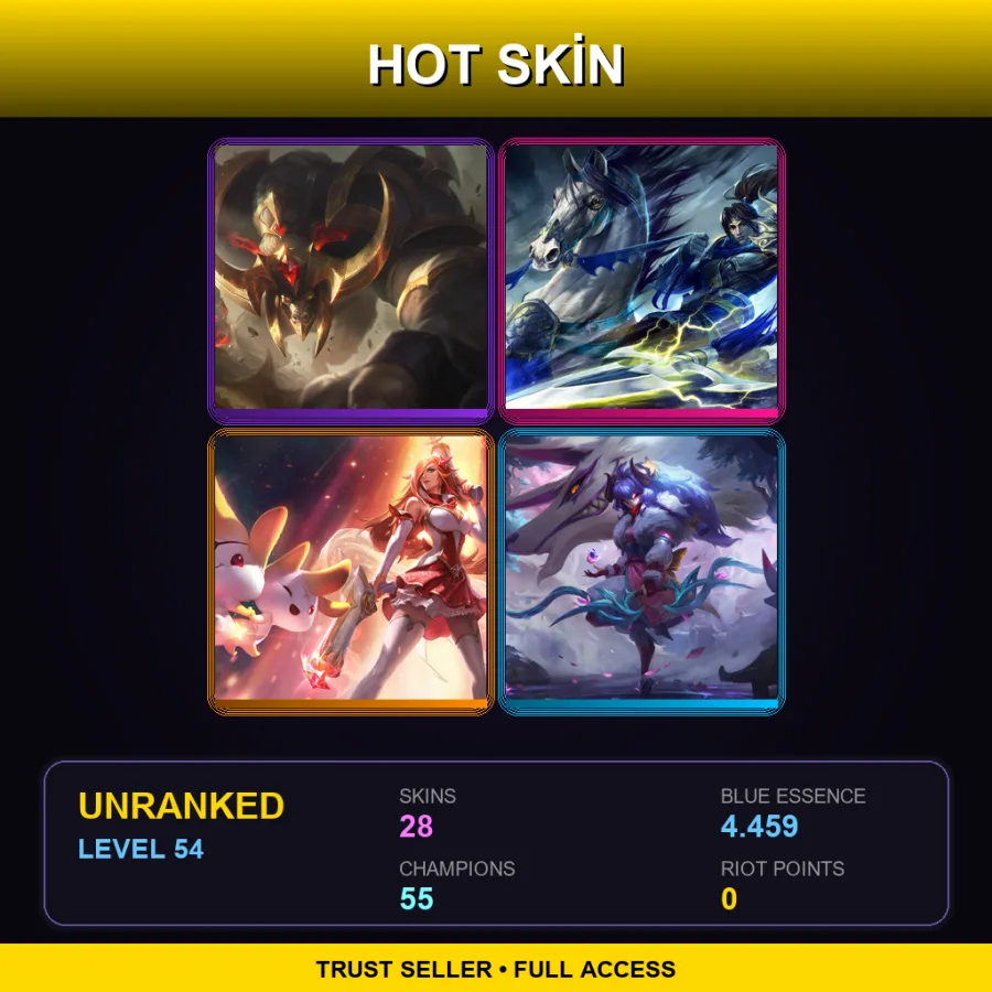 VN | Lv54 | Unranked | 28 Skin | 55 Champ