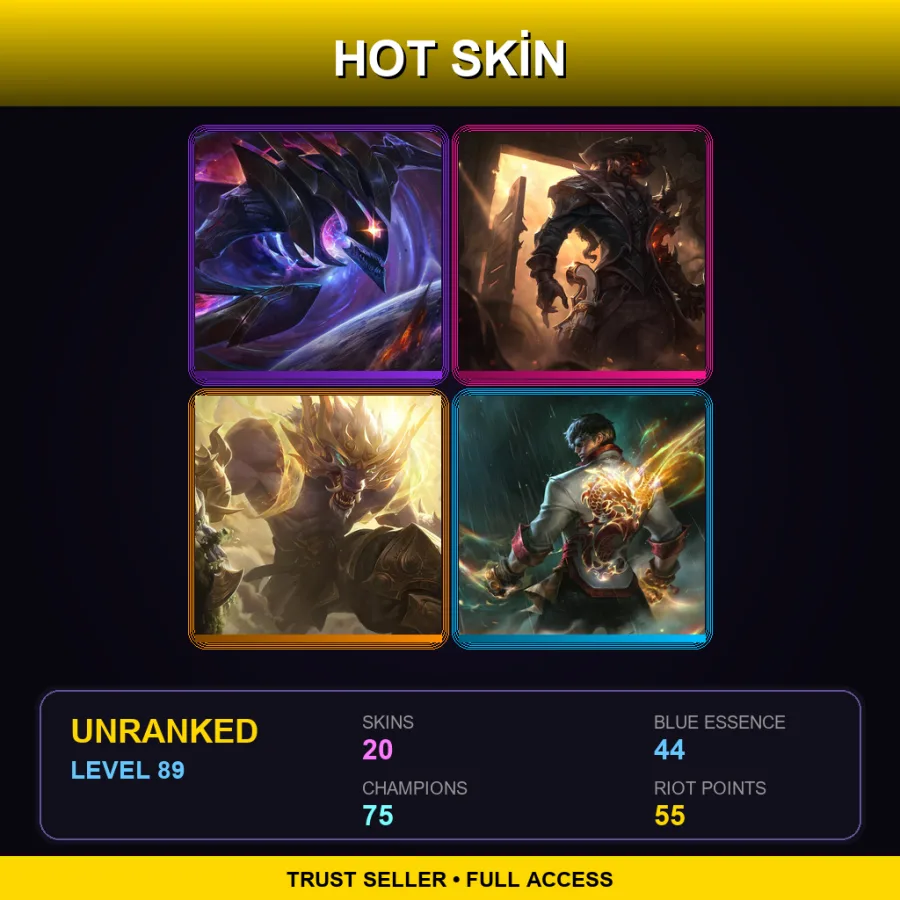LAS | Lv89 | Unranked | 20 Skin | 75 Champ — Workshop Shaco