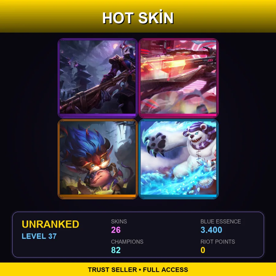 LAS | Lv37 | Unranked | 26 Skin | 82 Champ