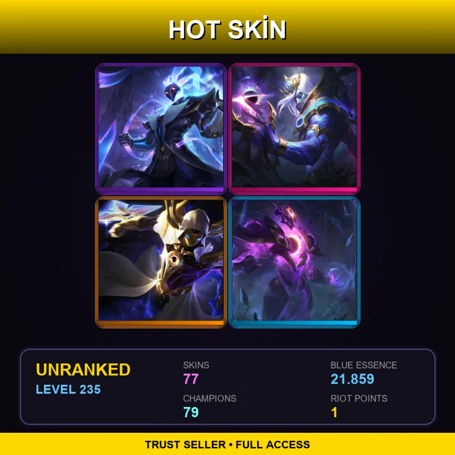 SG | Lv235 | Unranked | 77 Skin | 79 Champ