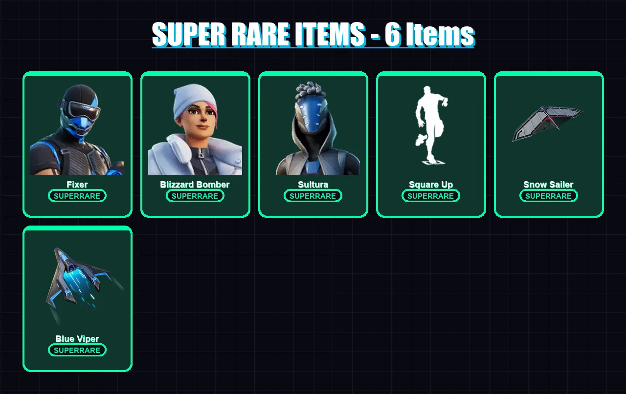 [PS4/PS5/XBOX/PC] | Fixer | Blizzard Bomber | Sultura | Kado Thorne | Nezumi | 77 skin | 102 pickaxe | 70 emote | 82 glider | Lv1309