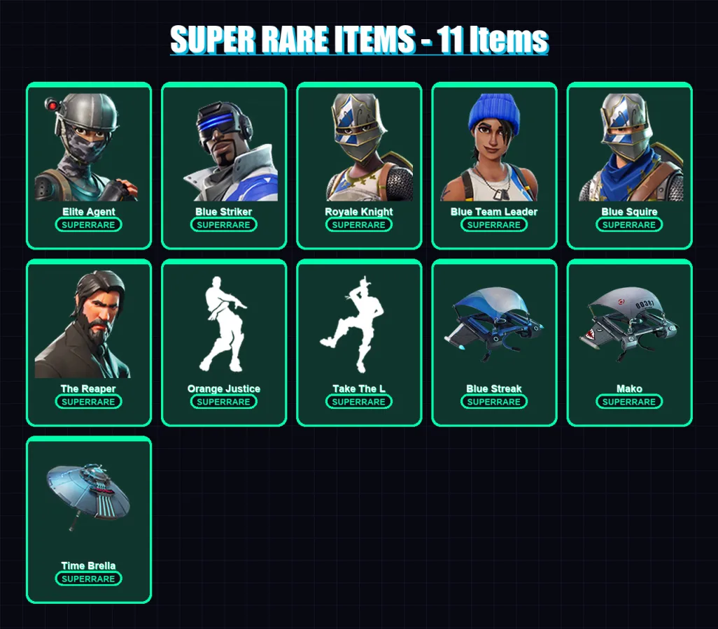 [PC/XBOX/PSN] | Elite Agent | Blue Striker | Royale Knight | Blue Team Leader | Blue Squire | 45 skin | 34 pickaxe | 36 emote | 42 glider | Lv618 — Fortnite account
