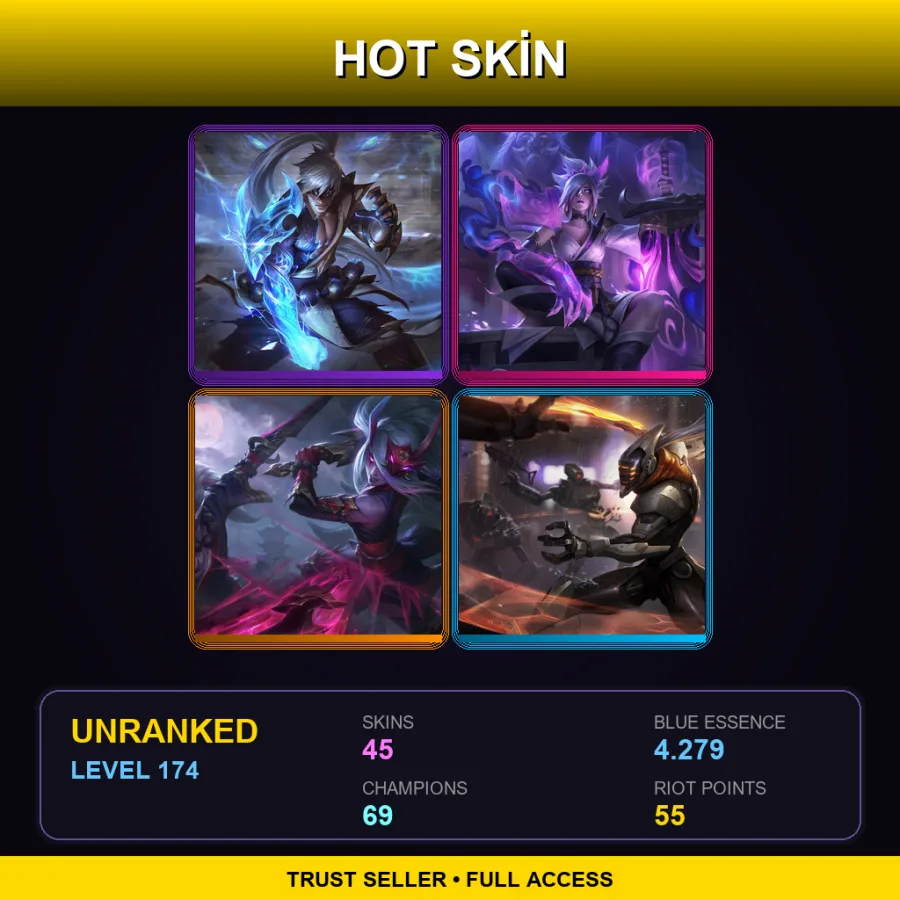 EUNE | Lv174 | Unranked | 45 Skin | 69 Champ