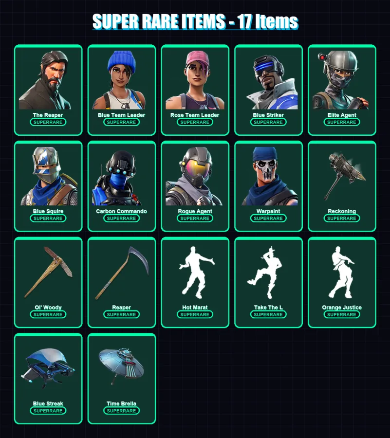 [PS4/PS5/XBOX/PC] | The Reaper | Blue Team Leader | Rose Team Leader | 125 skin | Lv1973