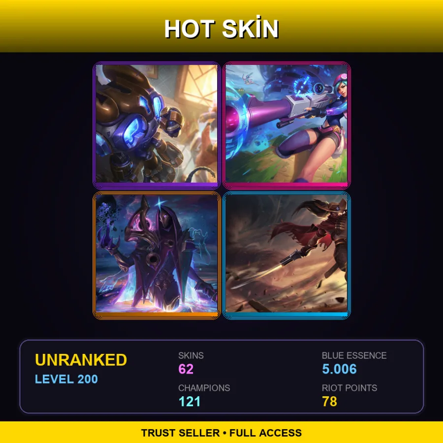EUNE | Lv200 | Unranked | 62 Skin | 121 Champ — Guardian Of The Sands Rengar