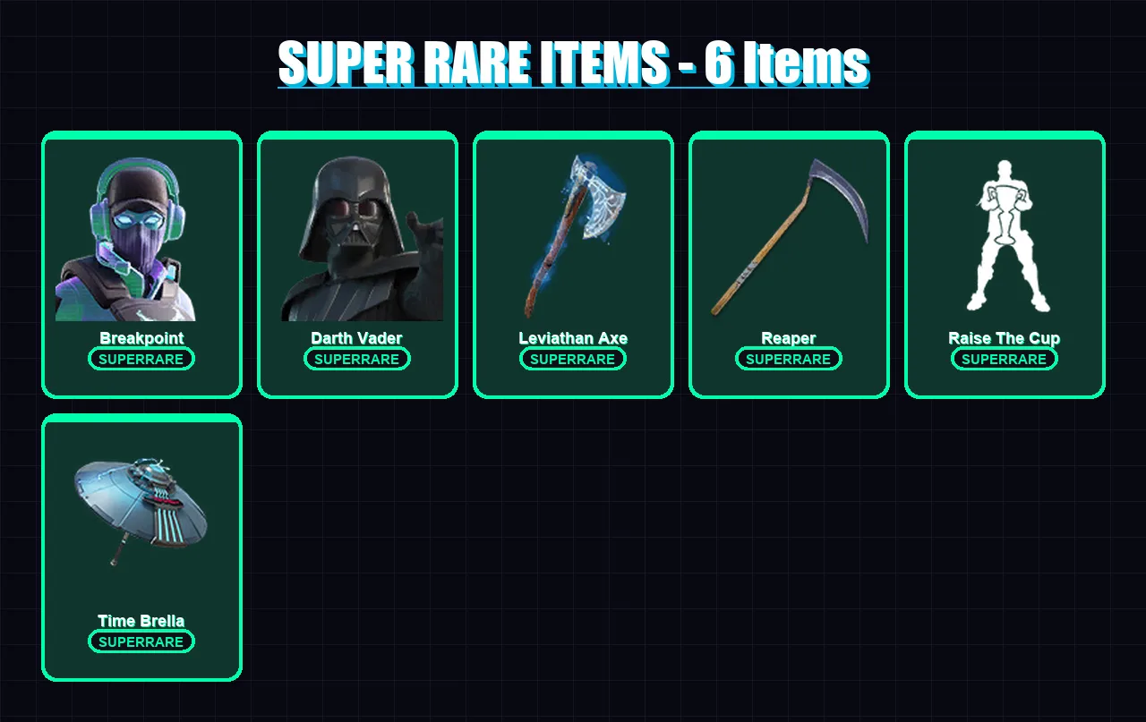 [PC/PSN] | Breakpoint | Darth Vader | Kymera | Raz | Deadpool | 168 skin | 184 pickaxe | 114 emote | 132 glider | Lv2824
