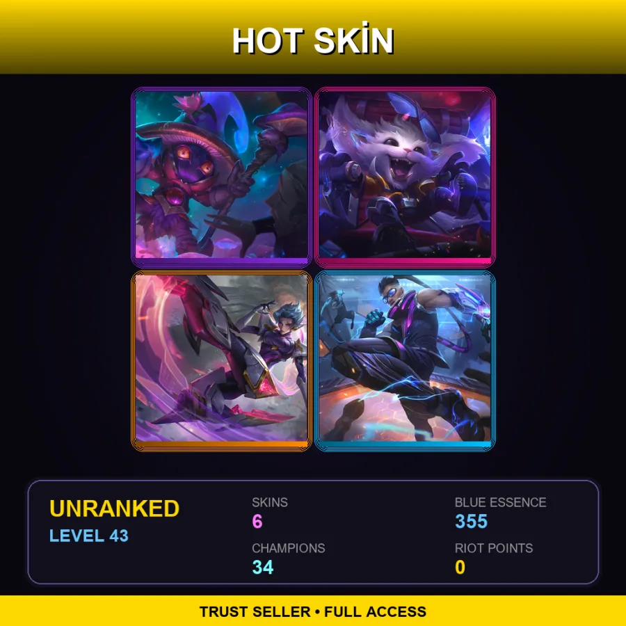 LAN | Lv43 | Unranked | 6 Skin | 34 Champ — Strike Commander Camille