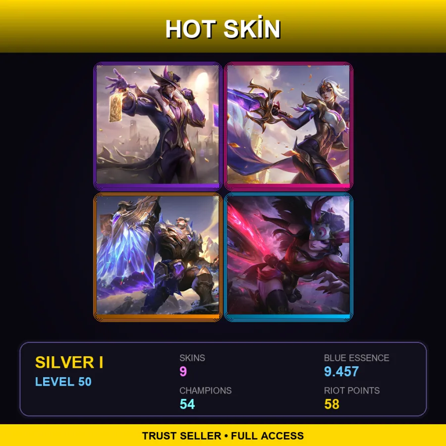 TR | Lv50 | Silver I | 9 Skin | 54 Champ