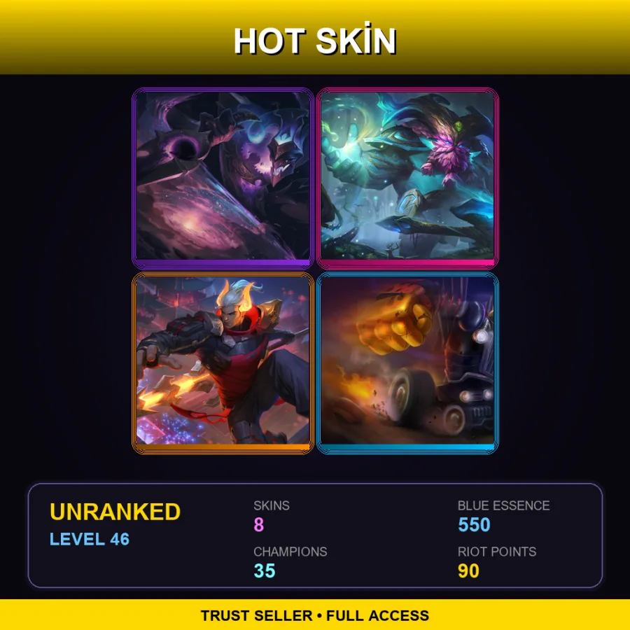 LAS | Lv46 | Unranked | 8 Skin | 35 Champ