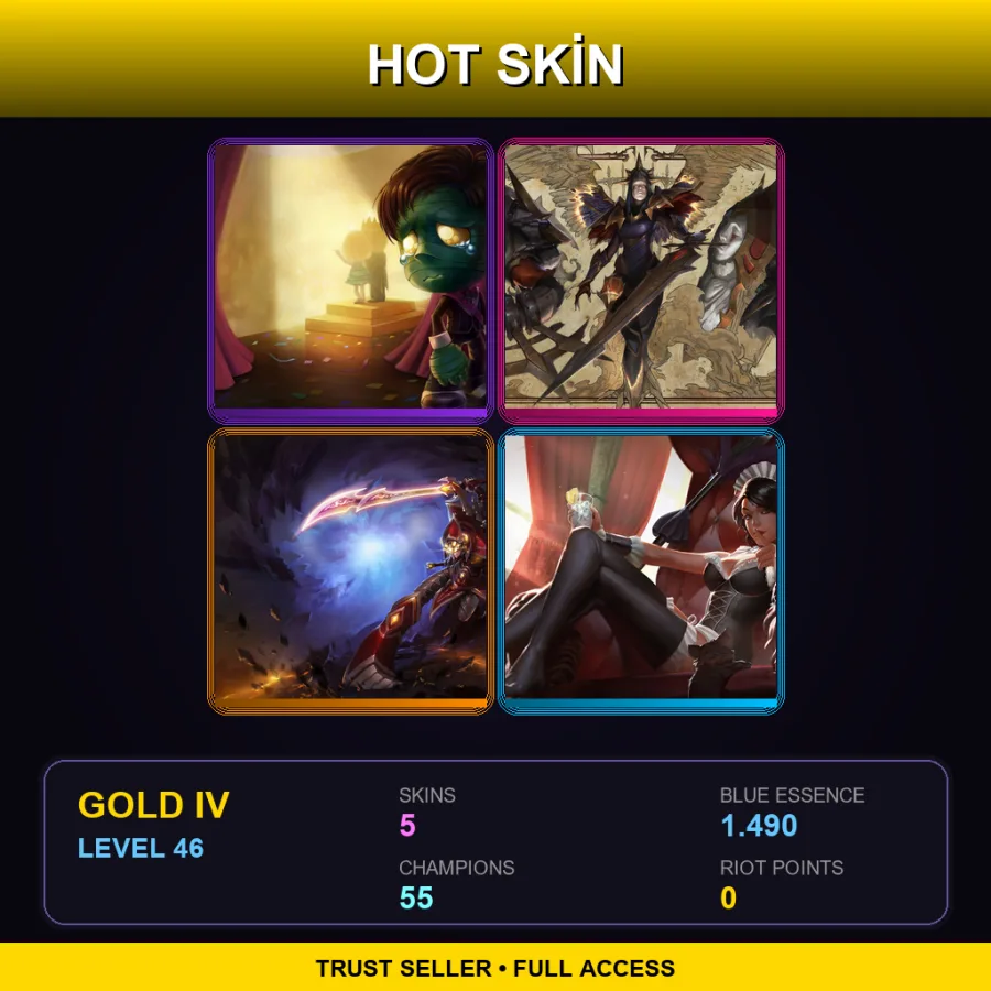 NA | Lv46 | Gold IV | 5 Skin | 55 Champ