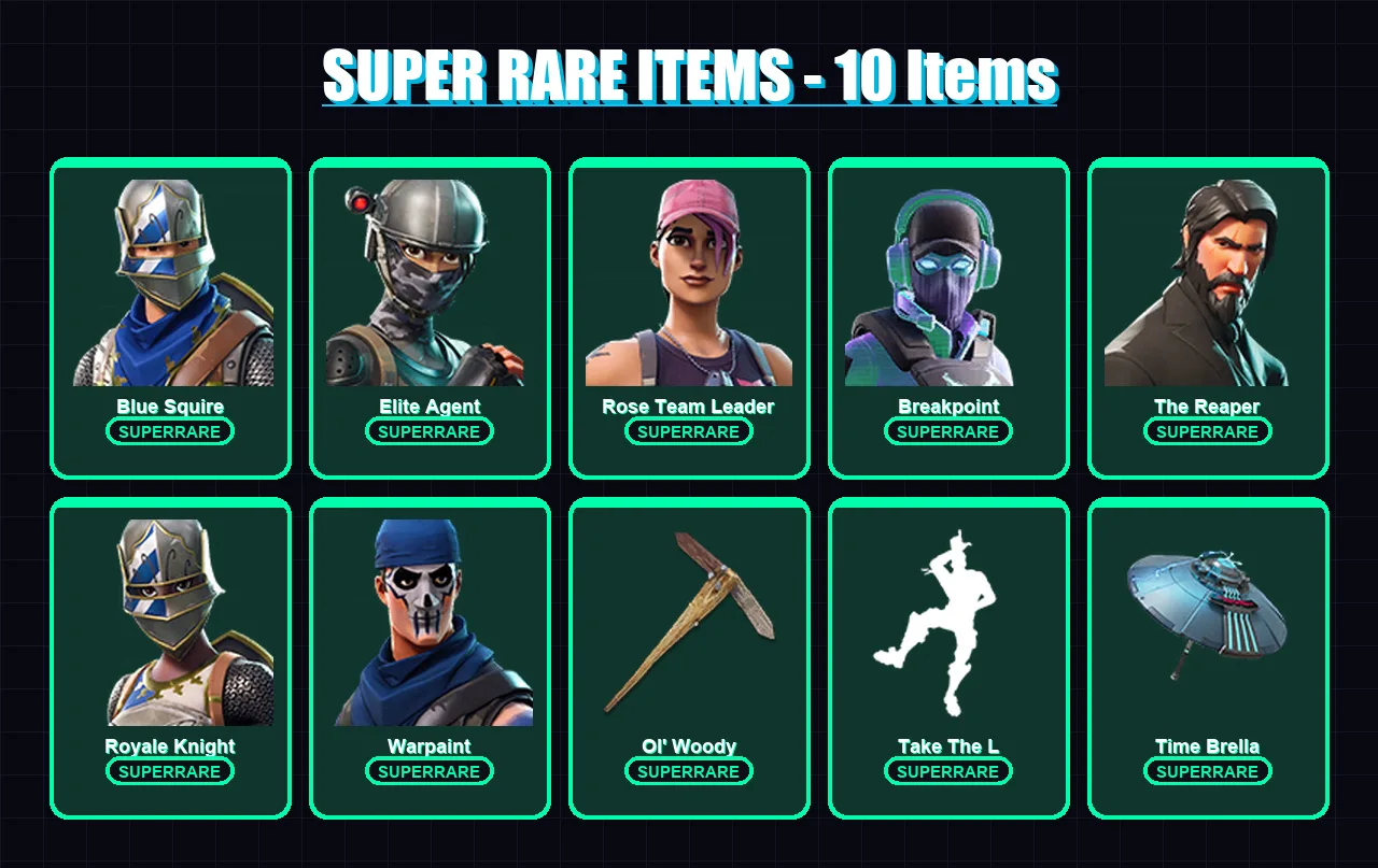 [PC/PSN] | Blue Squire | Elite Agent | Rose Team Leader | Breakpoint | The Reaper | 93 skin | 91 pickaxe | 97 emote | 87 glider | Lv1243