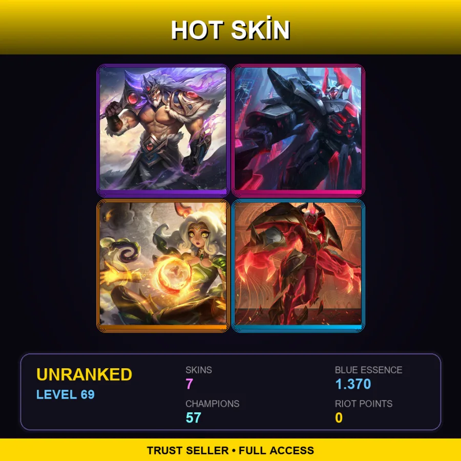 LAS | Lv69 | Unranked | 7 Skin | 57 Champ with Fiddlesticks