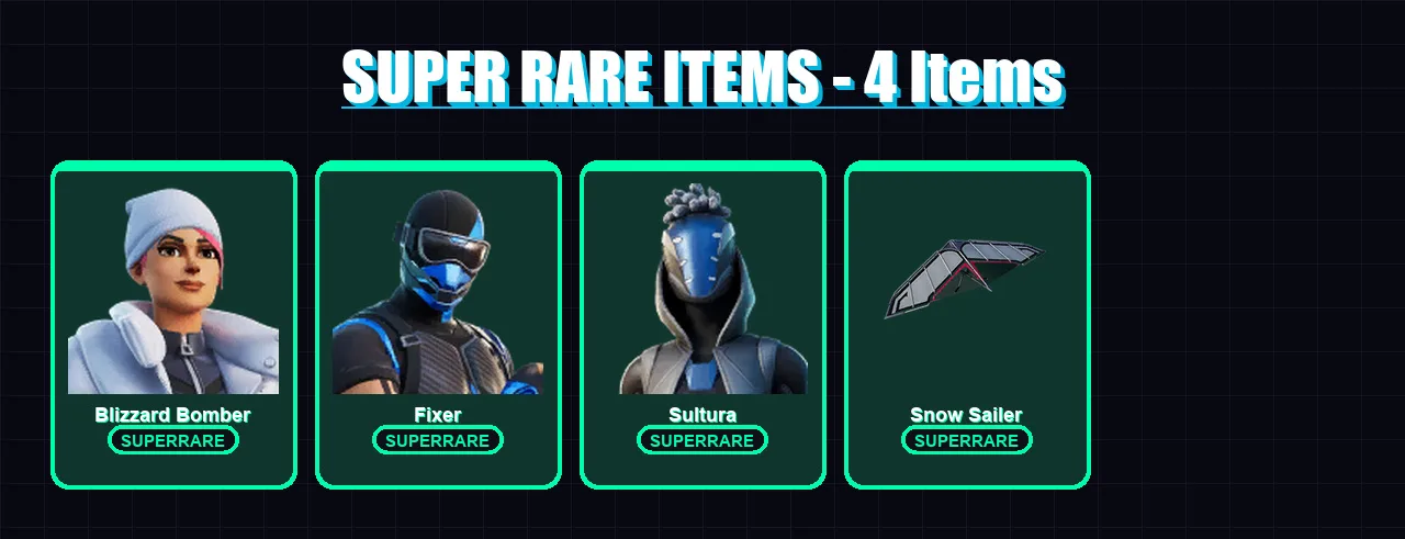 [PS4/PS5/XBOX/PC] | Blizzard Bomber | Fixer | Sultura | Paradigm (Reality-659) | Bytes | 9 skin | 20 pickaxe | 15 emote | 20 glider | Lv252