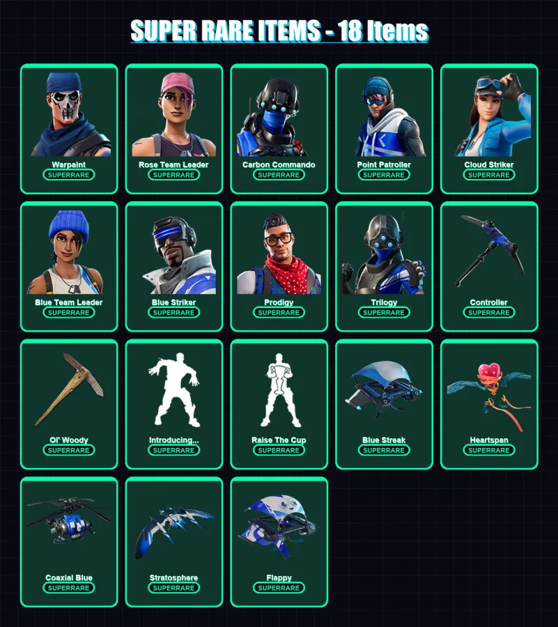 [PS4/PS5/XBOX/PC] | Warpaint | Rose Team Leader | Carbon Commando | 105 skin | Lv666